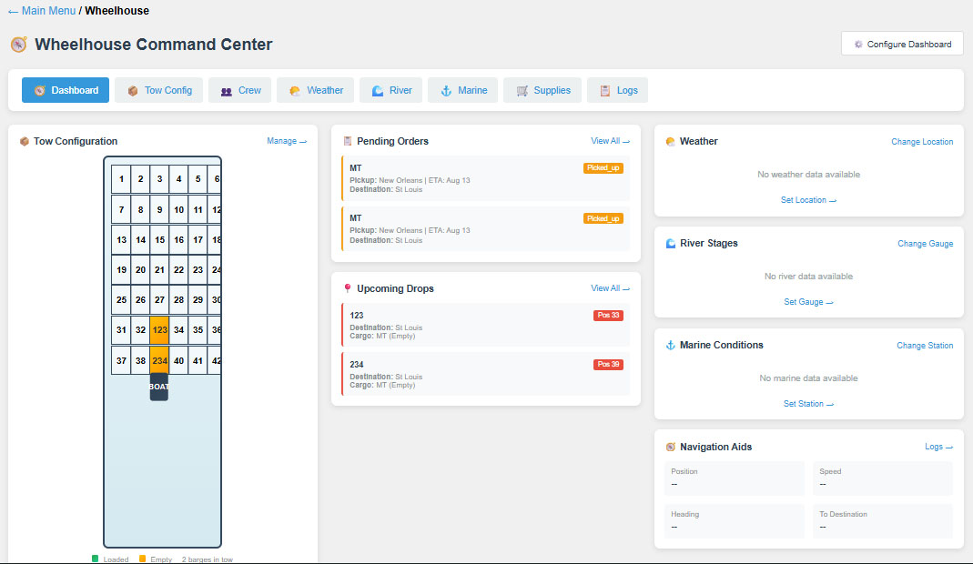 LogicDock Wheelhouse Dashboard